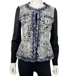 Chico’s Animal Print Jacket Blazer Size 0‎